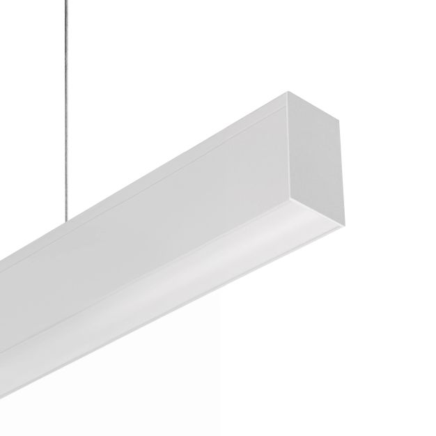Lichtkoning Slim Line Up - hanglamp - 5,5 x 3,3 cm profiel - 19,2W + 14,4W LED per meter - wit