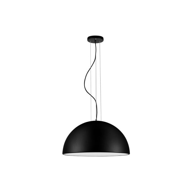 Nova Luce Tholos - hanglamp - Ø 60 x 240 cm - zandzwart en mat wit
