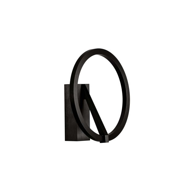 Nova Luce Tilia - wandlamp - Ø 22 x 10 cm - 10W LED incl. - zandzwart