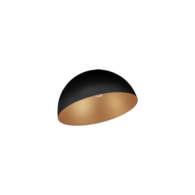 Nova Luce Onia - plafondlamp - Ø 50 x 31 cm - zandzwart en goud