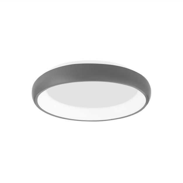 Nova Luce Albi - plafondverlichting - Ø 41 x 8,5 cm - 32W dimbare LED incl. - zand grijs
