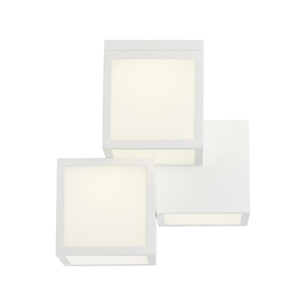 Brilliant Cubix - plafondverlichting - 30 x 30 x 32 cm - 25W LED incl. - wit