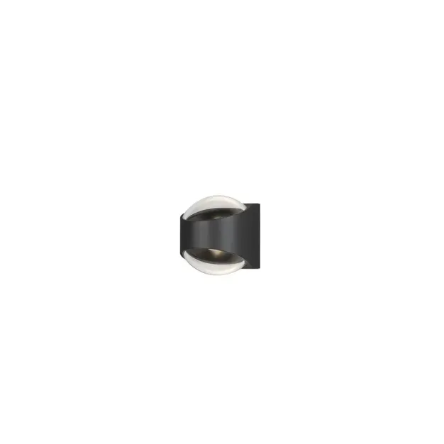 Konstsmide Bitonto - buiten wandlamp - 10,5 x 12 x 12 cm - 2x 5,5W LED incl. - IP54 - antraciet
