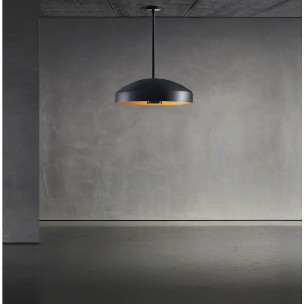 Heatsail Disc - hanglamp met afstandsbediening en verwarmingsfunctie -  ø 100 cm - IP43 - zwart