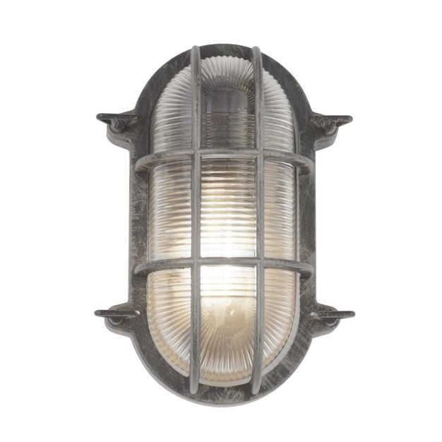Searchlight Bulkhead - buiten plafond/wandlamp - 16 x 25 cm - IP44 - zwart zilver