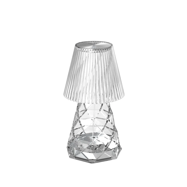New Garden Lola 20 Lux - oplaadbare tafellamp via USB-kabel - 1,5W LED incl. - Ø 11 x 20 cm - IP54 - transparant