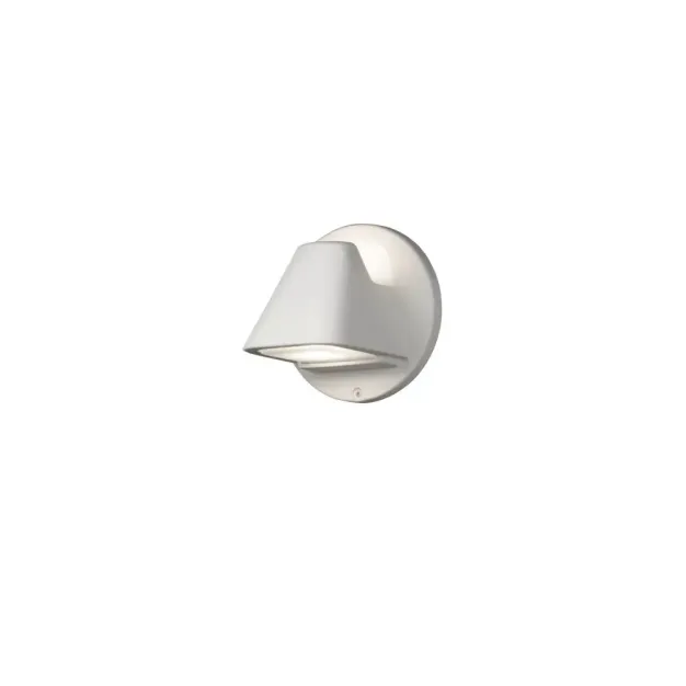 Konstsmide Hild  - buiten wandlamp - Ø 20 x 18,5 cm - 10W dimbare LED  incl. - IP44 - wit