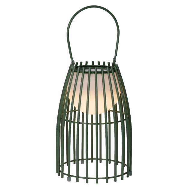Lucide Fjara - oplaadbare buiten tafellamp - 17 x 17,5 x 25 cm - 0,3W LED incl. - IP44 - groen