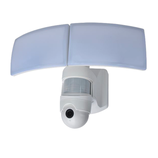 Lutec Libra - buiten wandverlichting met bewegingsmelder en camera - slimme verlichting - Lutec Connect - 20,2 x 30,9 x 22,7 cm - 36W LED incl. - IP44 - satijn wit