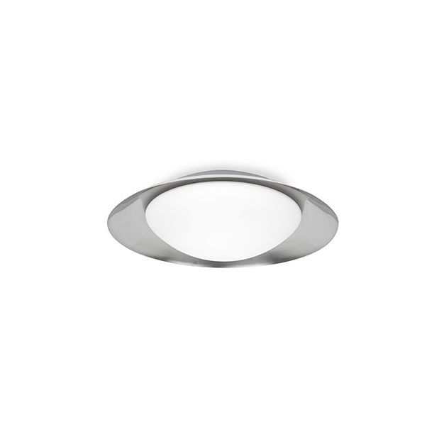 Faro Side - plafond/wandverlichting - Ø 45 x 12 cm - 17W LED incl. - zwart & nikkel