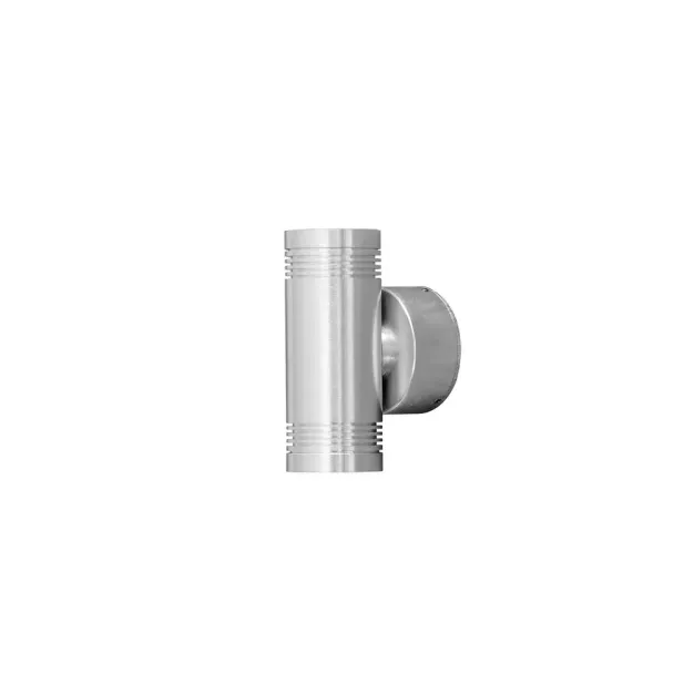 Konstsmide Monza - buiten wandlamp - 6 x 10 x 15 cm - 6W LED incl. - IP54 - geanodiseerd zilver