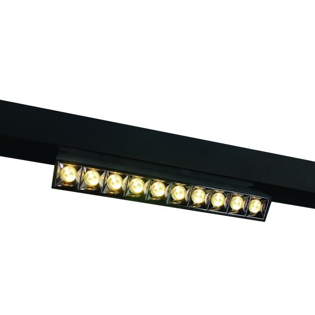 ONE Light magnetisch railsysteem MAXI - kantelbare linear - railspot - 27 x 3,4 x 9,5 cm - 22W DALI dimbare LED incl. - zwart