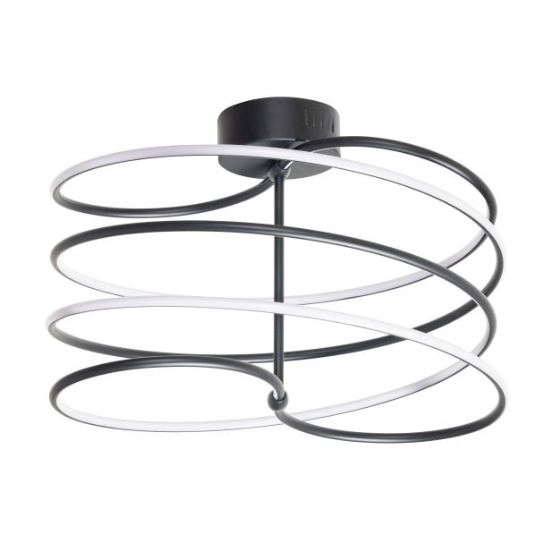 ETH Slinger - plafondlamp - 52 x 29,2 cm - 3 stappen dimbaar - 40W LED incl. - zwart