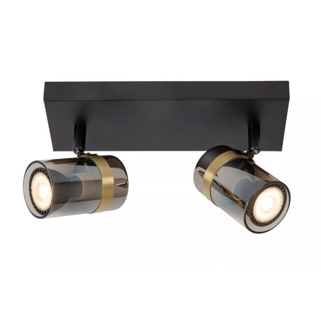 Lucide Upton - opbouw spot 2L - 26 x 9,5 x 12,5 cm - gerookt