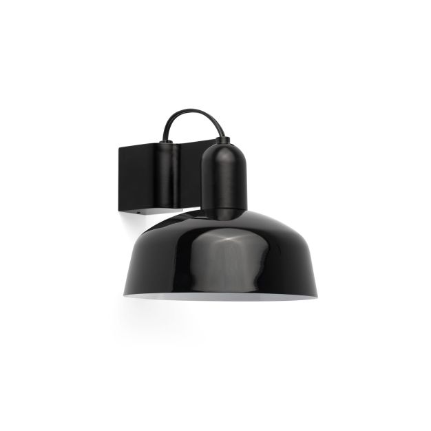 Faro Tatawin - wandlamp - Ø 18,4 x 15,5 cm - satijnzwart en glanszwart