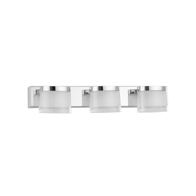 Nova Luce Sabia - spiegellamp - 38 x 9,8 x 7,5 cm - 15W LED incl. - IP44 - chroom