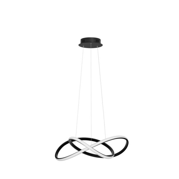 Nova Luce Amara - hanglamp - 56 x 120 cm - 28W LED incl. - zandzwart