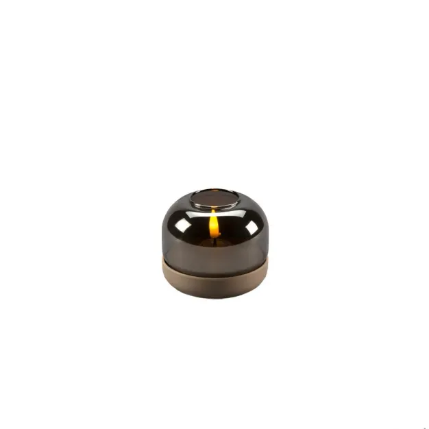 Konstsmide - decoratieve kaars op batterijen - Ø 8,5 x 7,5 cm - beige