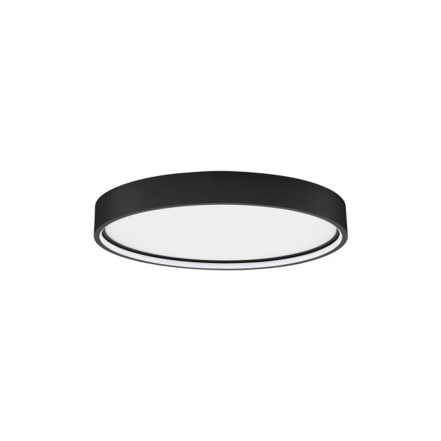 Nova Luce Olaf - plafondlamp - Ø 45 x 5 cm - 30W dimbaar LED incl. - zandzwart