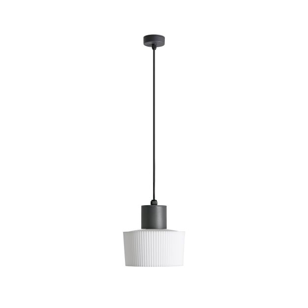 Faro Muffin - hanglamp - Ø 22 x 155 cm - IP44 - donkergrijs