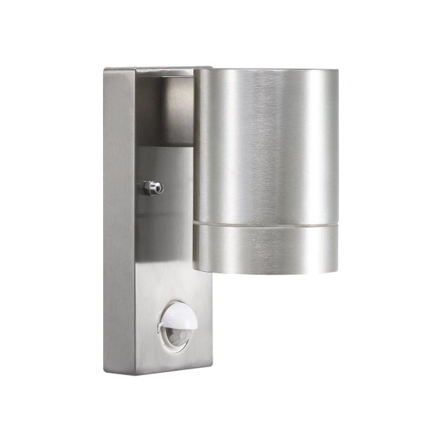 Nordlux Tin Maxi Sensor - buiten wandverlichting met bewegingsdetector - 7,5 x 16 x 12,5 cm - IP54 - aluminium