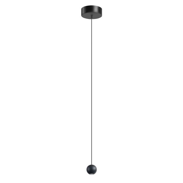 ETH Grace - hanglamp - Ø 11 x 250 cm - 4W dimbaar LED incl. - zwart