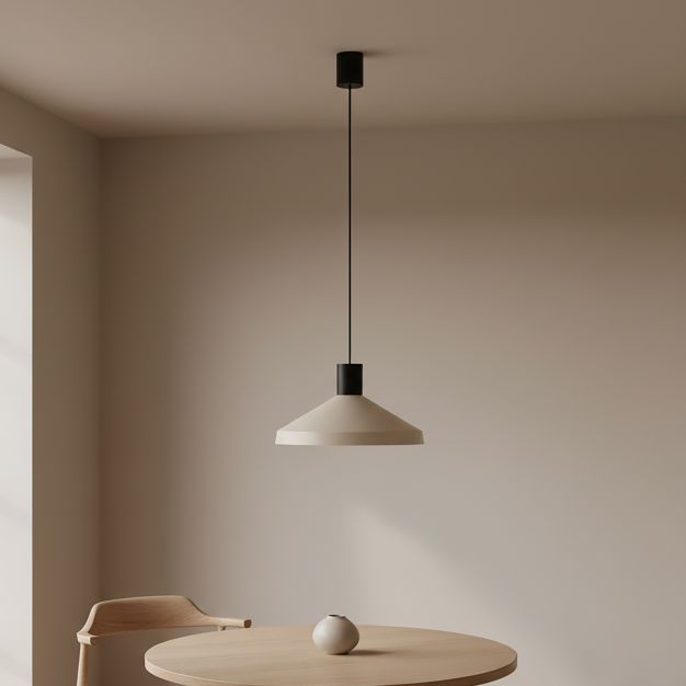 Faro Kombo - hanglamp - Ø 40 x 20,5 cm - beige en zwart