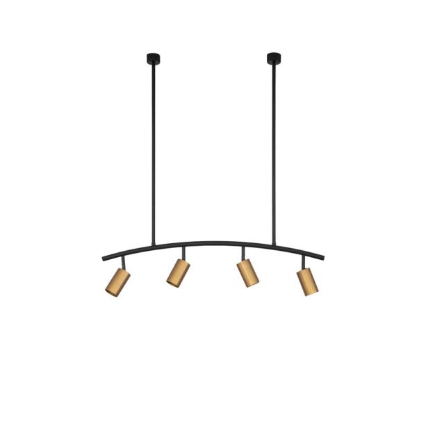 Nova Luce Pogno - hanglamp - 96,5 x 90 cm - zwart en goud