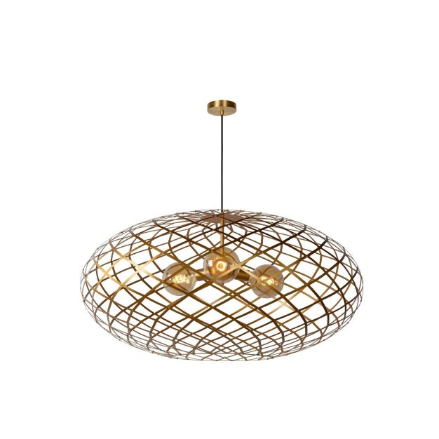 Lucide Wolfram - hanglamp - Ø 100 x 550 cm - mat goud
