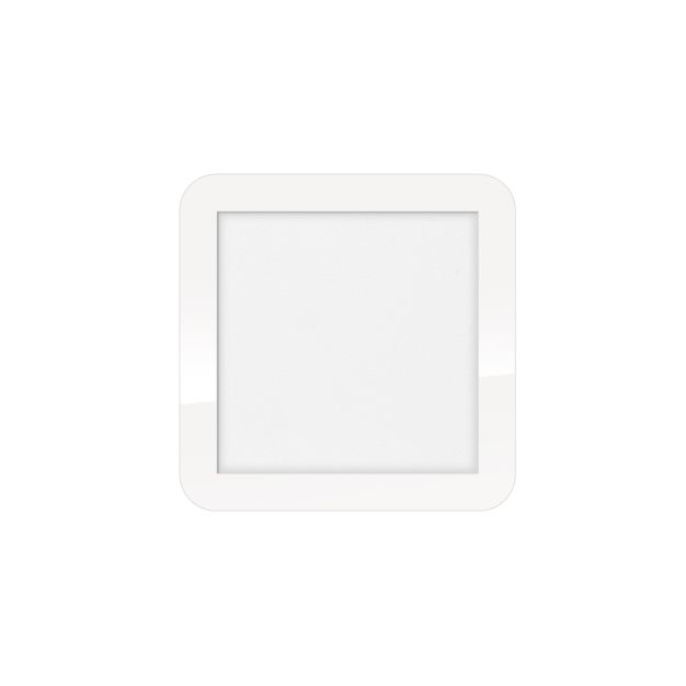ETH Anne Square - plafondverlichting - 22,5 x 22,5 x 2,7 cm - 3 stappen dimbaar - 12W LED incl. - IP44 - wit