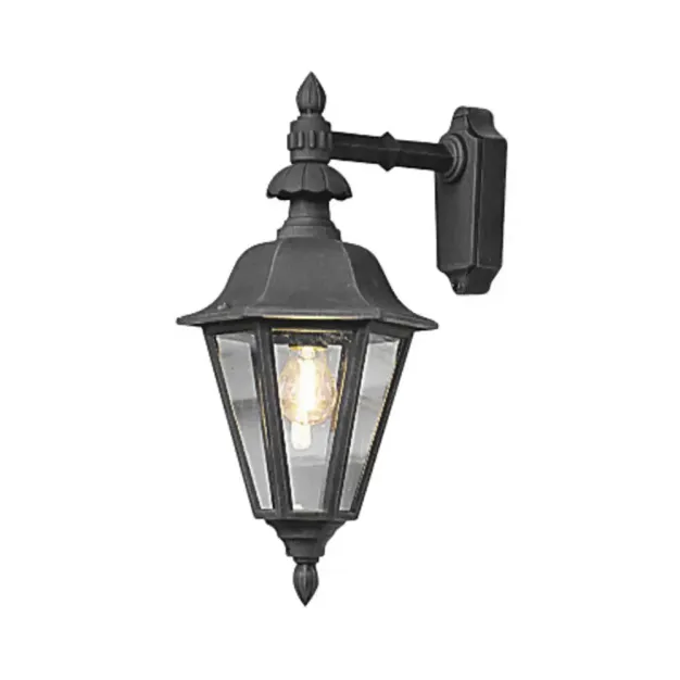 Konstsmide Pallas Down - buiten wandlamp - 31 x 25,5 x 53,5 cm - IP23 - mat zwart