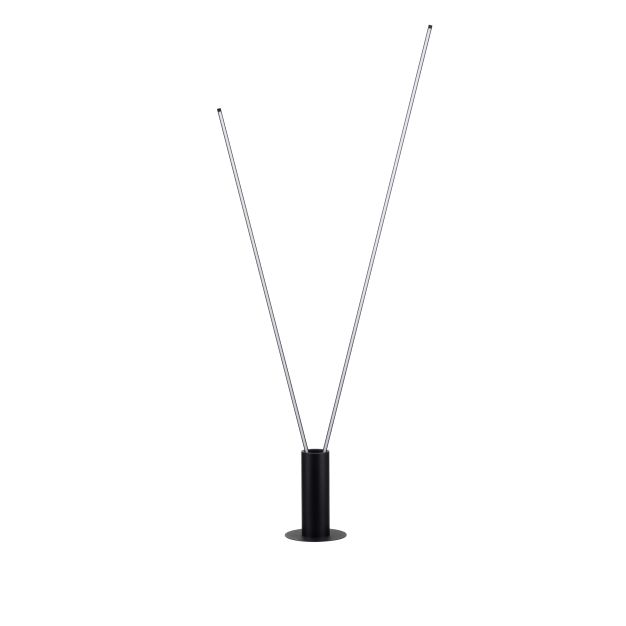 Nova Luce Kimolia - staanlamp - Ø 22 x 180,7 cm - 49W dimbaar LED incl. - mat zwart