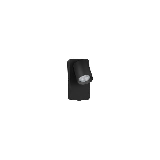 Nova Luce Cosmina - wandlamp - 11 x 16 x 3 cm - 10W LED incl. - zandzwart