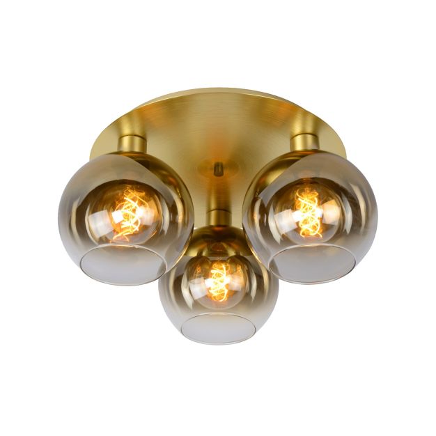 Lucide Marius - plafondverlichting - Ø50 x 22 cm - mat goud/messing