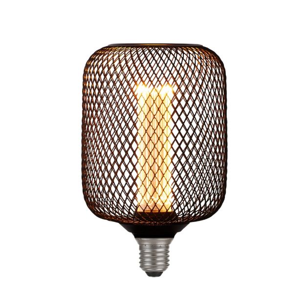 Searchlight Deco LED - Ø 10 x 16,5 cm - E27 - 3,5W dimbaar - 1800K - zwart