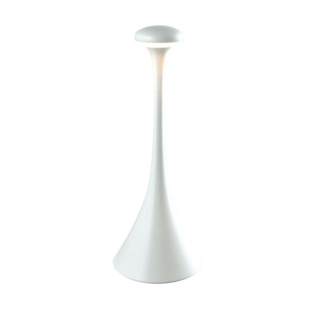VK lighting Trumpet - buiten tafellamp - Ø 5 x Ø 9 x 29,2 cm - 2,2W dimbare led incl. - IP54 - wit