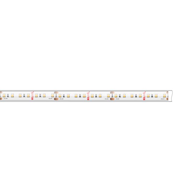 KLUS LED strip - 1cm breed, 500cm lengte - 24Vdc - dimbaar - 9,6W LED per meter - 140 LEDs per meter - IP65