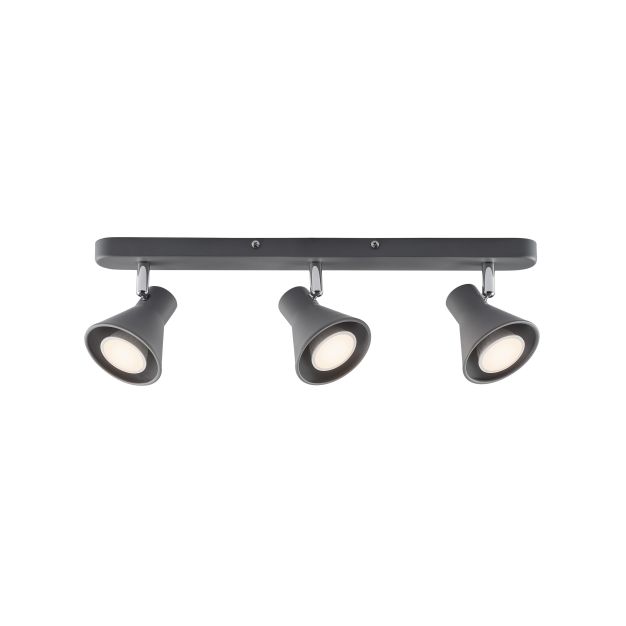 Nordlux Eik 9 - opbouwspot 3L - 45 x 8,6 cm - grijs
