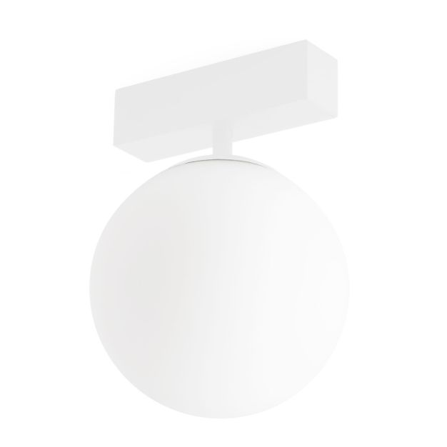Faro Neso Unik - armatuur voor magnetische rail - Ø 15 x 21,5 x 16,5 cm - 5W DALI dimbare LED warm wit (3000K) incl. - wit