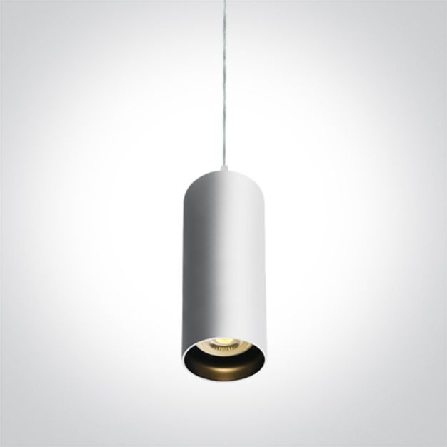 ONE Light Cylinder - hanglamp - Ø 6,8 x 146,5 cm - wit