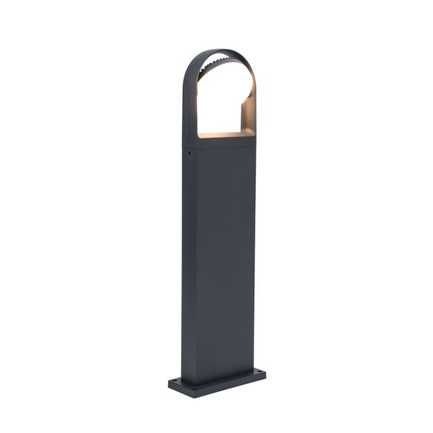 Lutec Fele - tuinpaal - 7,5 x 20 x 70 cm - 13,5W LED incl. - IP54 - donkergrijs