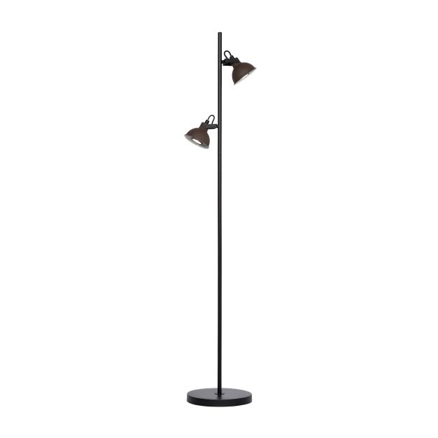 Lucide Damian - staanlamp - 140 cm - roest bruin