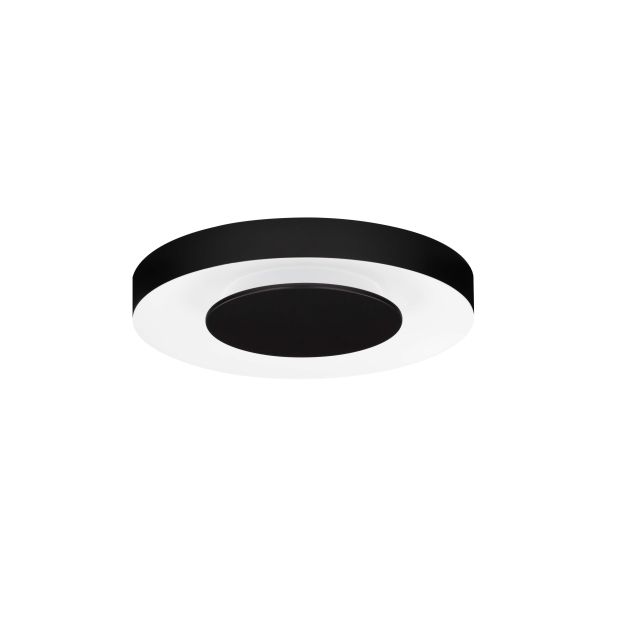 Nova Luce Pada - plafondlamp - Ø 40 x 5 cm - 25W dimbare LED incl. - zandzwart en wit