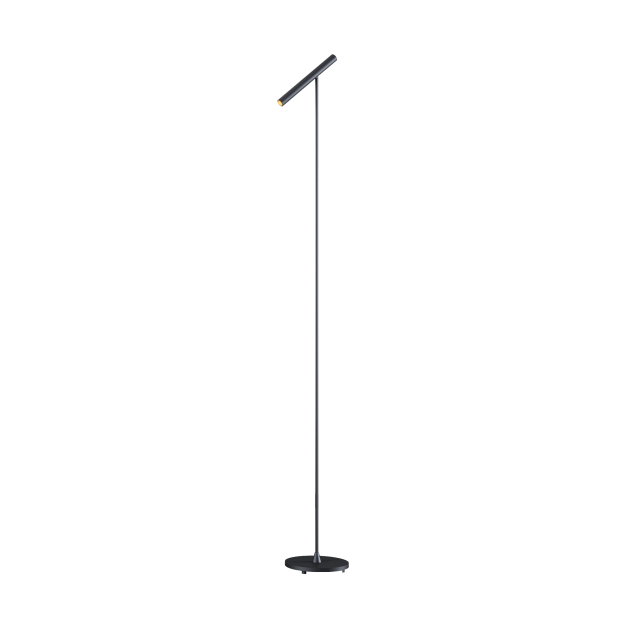 Artdelight Kansas - vloerlamp - Ø 2,5 x 140 cm - 6W dimbare led incl. - zwart