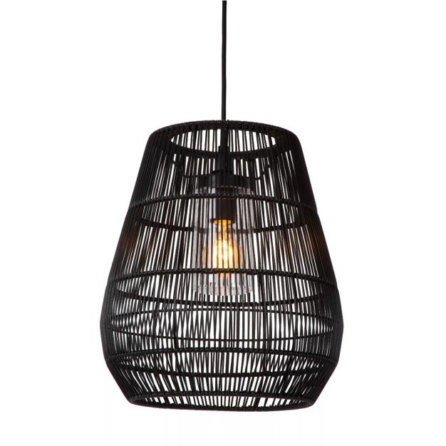 Lucide Nerida - hanglamp - Ø 35 x 389 cm - IP44 - zwart