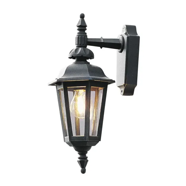Konstsmide Pallas Down - buiten wandlamp - 18 x 23 x 48 cm - IP23 - mat zwart