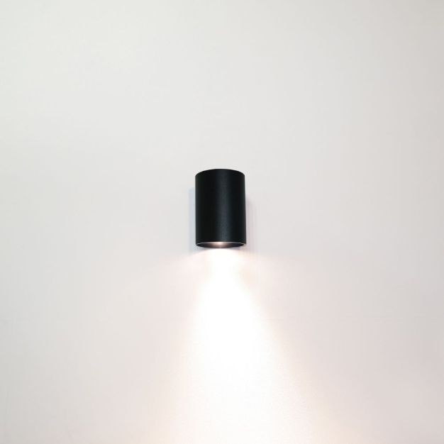 Artdelight Roulo1 - wandlamp - Ø 6,4 x 9 cm - zwart