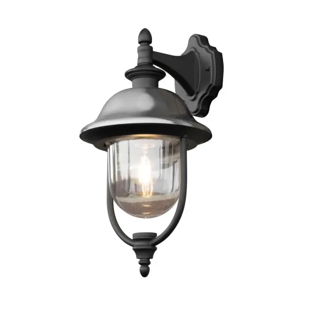Konstsmide Parma Down - buiten wandlamp -  24 x 27,5 x 49 cm - IP44 - zwart