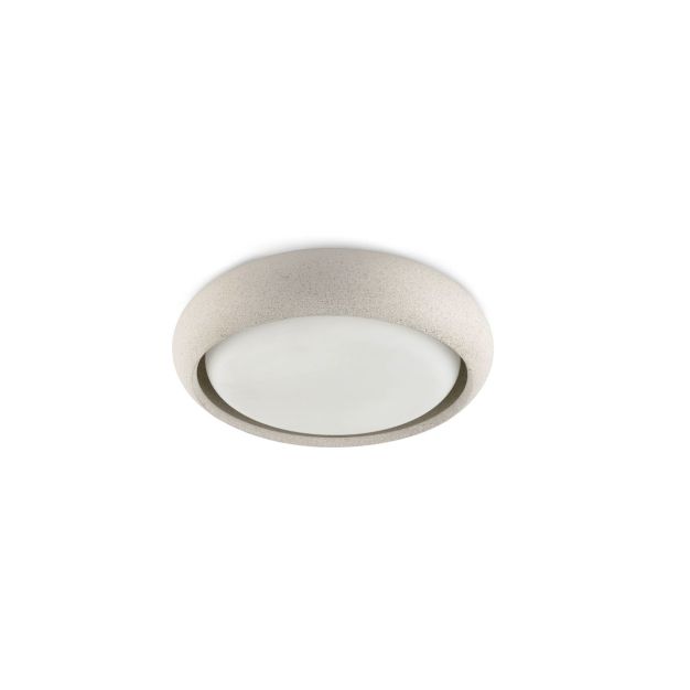 Faro Anga - plafondlamp - Ø 24 x 6,5 cm - 15W LED incl. - IP44 - beige