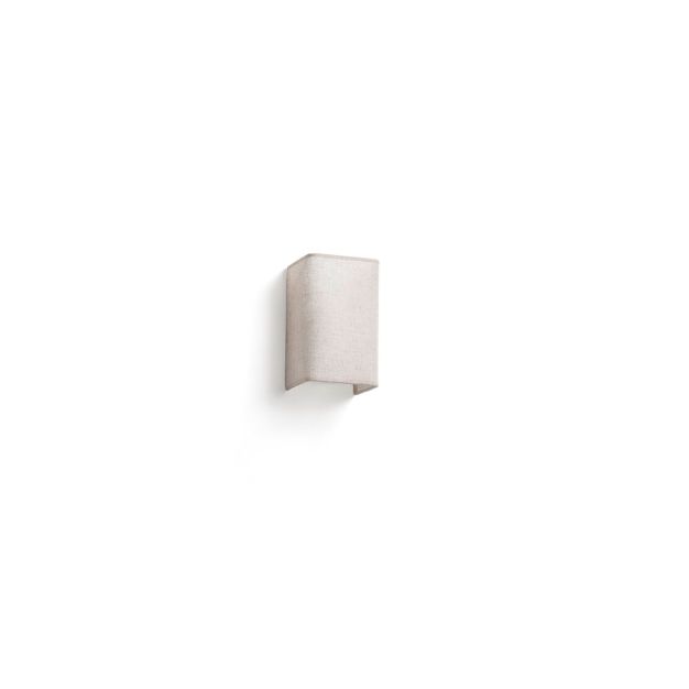 Faro Otton - wandlamp - 10,5 x 12,5 x 20 cm - lichte jute